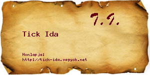 Tick Ida névjegykártya