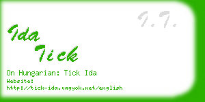 ida tick business card